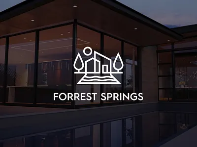 Forrest Springs - Logo Design architecture brand branding elegant forrest springs graphic design landscaping living space logo logo design luxury luxury living modern modern home pool pool builders