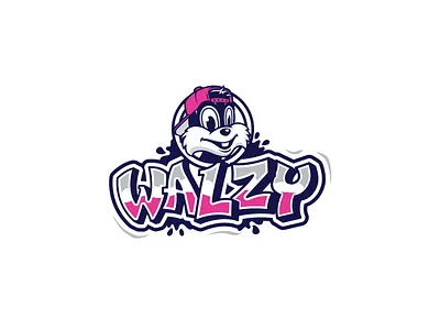 Walzy Logo and Character Design animal art branding cartoon character design graphic design graphics illustration illustrator logo mascot mural rebound squirrel typography vector