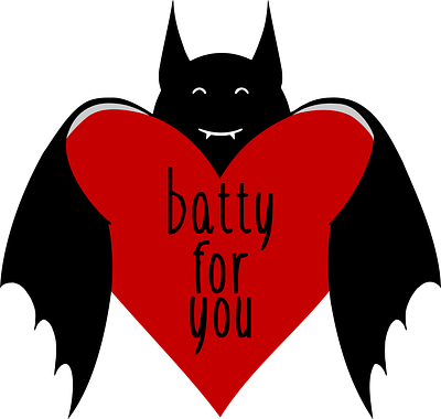 Batty For You bat batty for you cricut cut file design graphic design love svg valentines vector