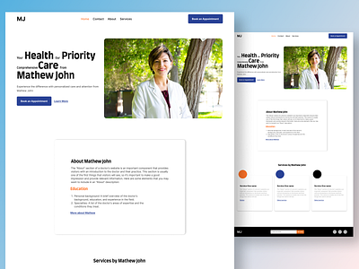 Doctor website landing page design doctor website figma landing page typography ui ui design user user expereince user interface ux desigb ux design website