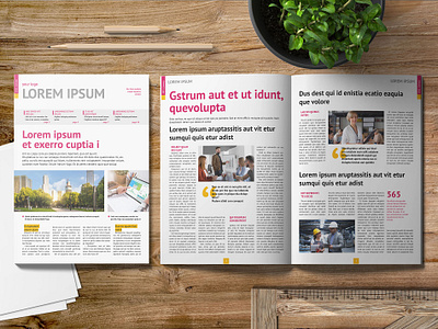 A5 magazine template buklet graphic design