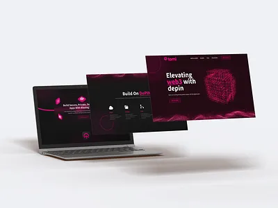 Tomi - Home Page Design blazing speed build on depin build secure cdn cloud storage concept design development journey dns elevating web3 graphic design journey optimize your development saas automation saas illustration saas landing page saas website design video creation vpn website design website redesign