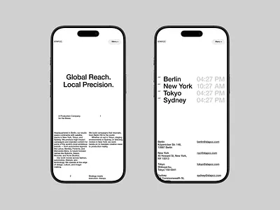 Contact/info company page contact grid layout minimal sans swiss typography website whitespace