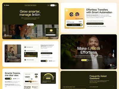 Finance Landing Page V2 creative finance landing landingpage page site statsistic uidesign uxdesign web webdesign website yellow