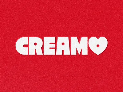CREAMO — Logotype brand identity branding choice studio heart icecream illustration logotype love red
