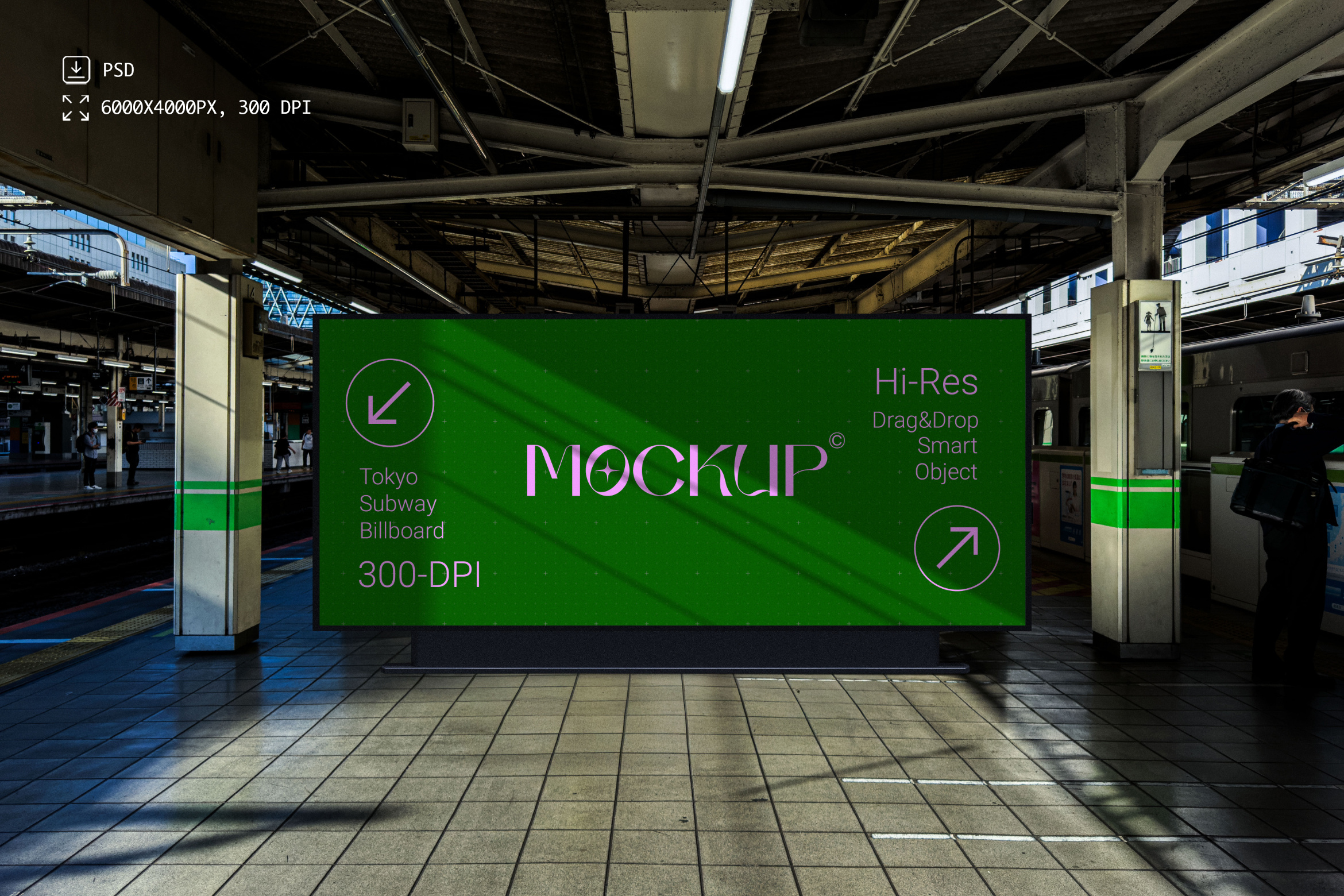 Subway Billboard Mockup advertising mockup billboard mockup branding mockup city billboard graphic design marketing presentation metro billboard metro station outdoor advertising poster mockup psd mockup smart object mockup street advertising subway advertising subway billboard mockup transit advertising urban mockup