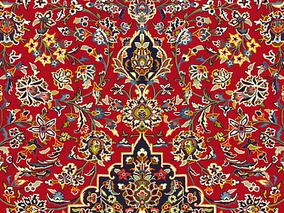 Persian Rug floral graphic design illustration pattern persian red vintage