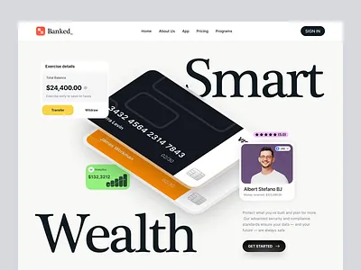 Banked - Fintech Digital Payment application banking card design elementor finance fintech framer investment landing page payment platform saas ui webflow website wordpress