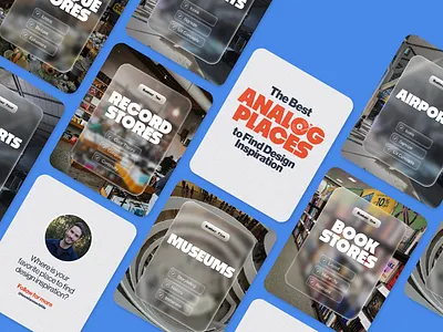 Analog Design Inspiration carousel glass graphic design instagram liquid social media