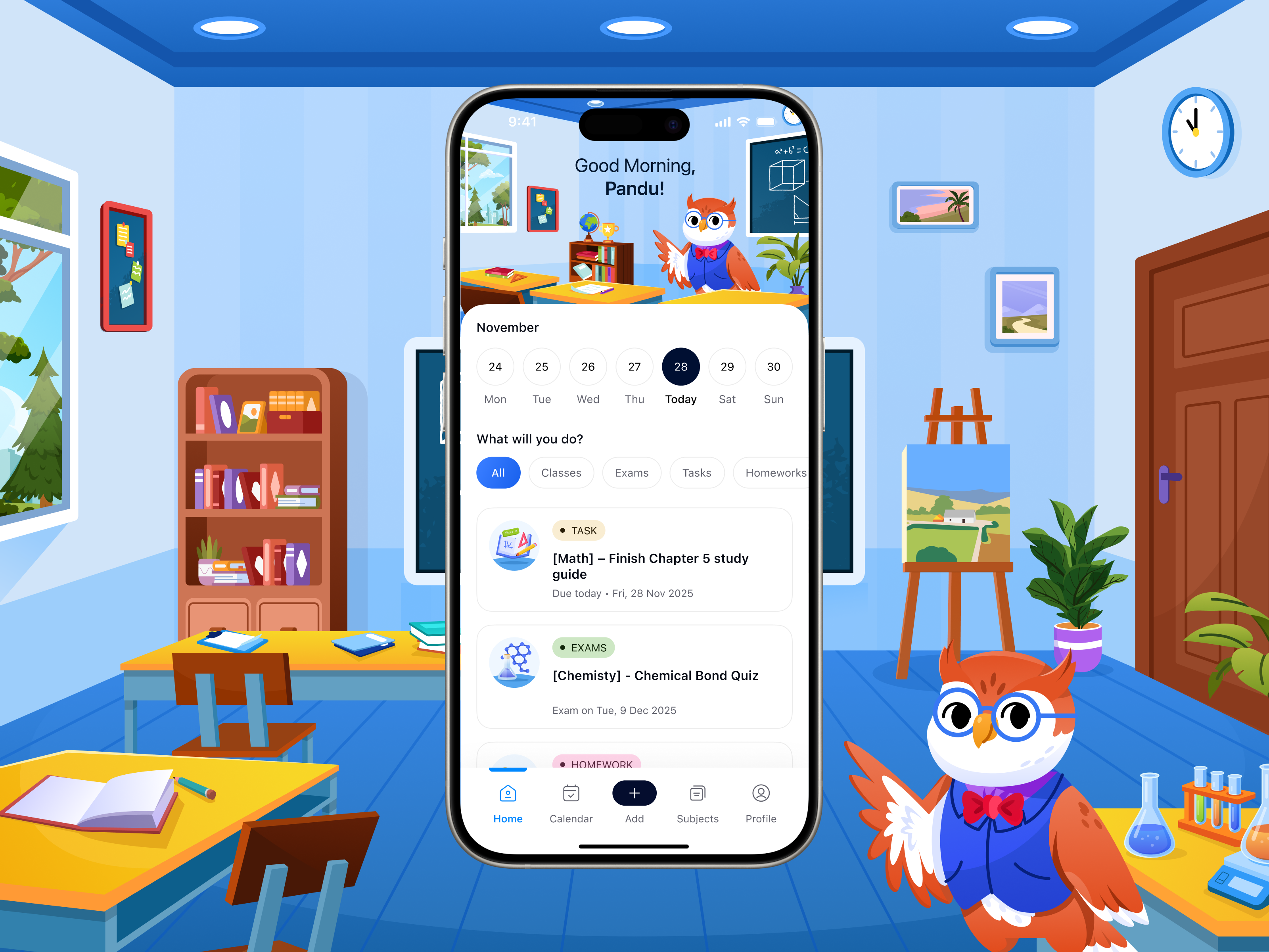 StudySpark - Smart Student Planner UI/UX Animation 📚 app clean edtech exam homework illustration interaction lms mobile orely planner productivity student study sync task ui ux