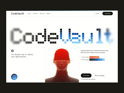 CodeVault - Modern Deployment Platform Website Design animation app branding clean coding deployment platform devops github illustration landing page logo modern platform saas ui ui ux visual web design web design web ui website