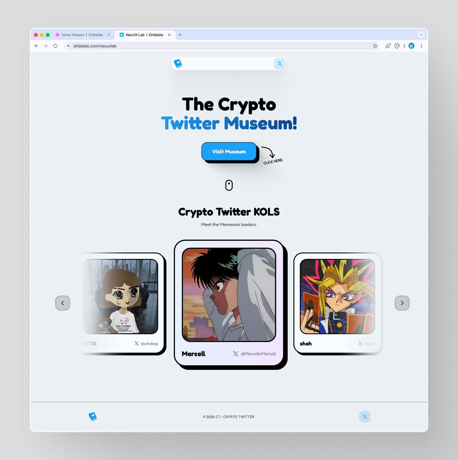 Crypto Twitter Museum | Web3 Culture Discovery Platform by Imran Hossen for  NexUX Lab on Dribbble