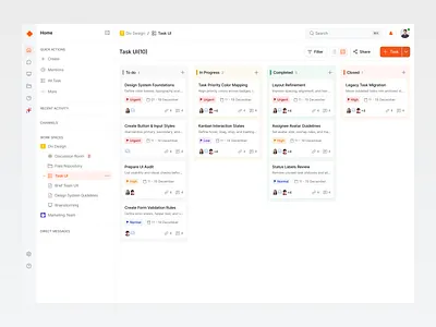 Victions AI-Powered Task Management Dashboard app circle crm dashboard design kanban list management saas task task management uiux website