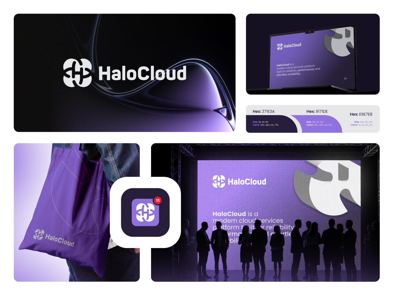 Branding a Next-Gen Cloud Services Platform - HaloCloud abstractlogo appicon brandidentity branding cloud cloudcomputing dashboard geometric logo logodesign minimal modern platform productdesign software techbranding technology ui ux visualidentity