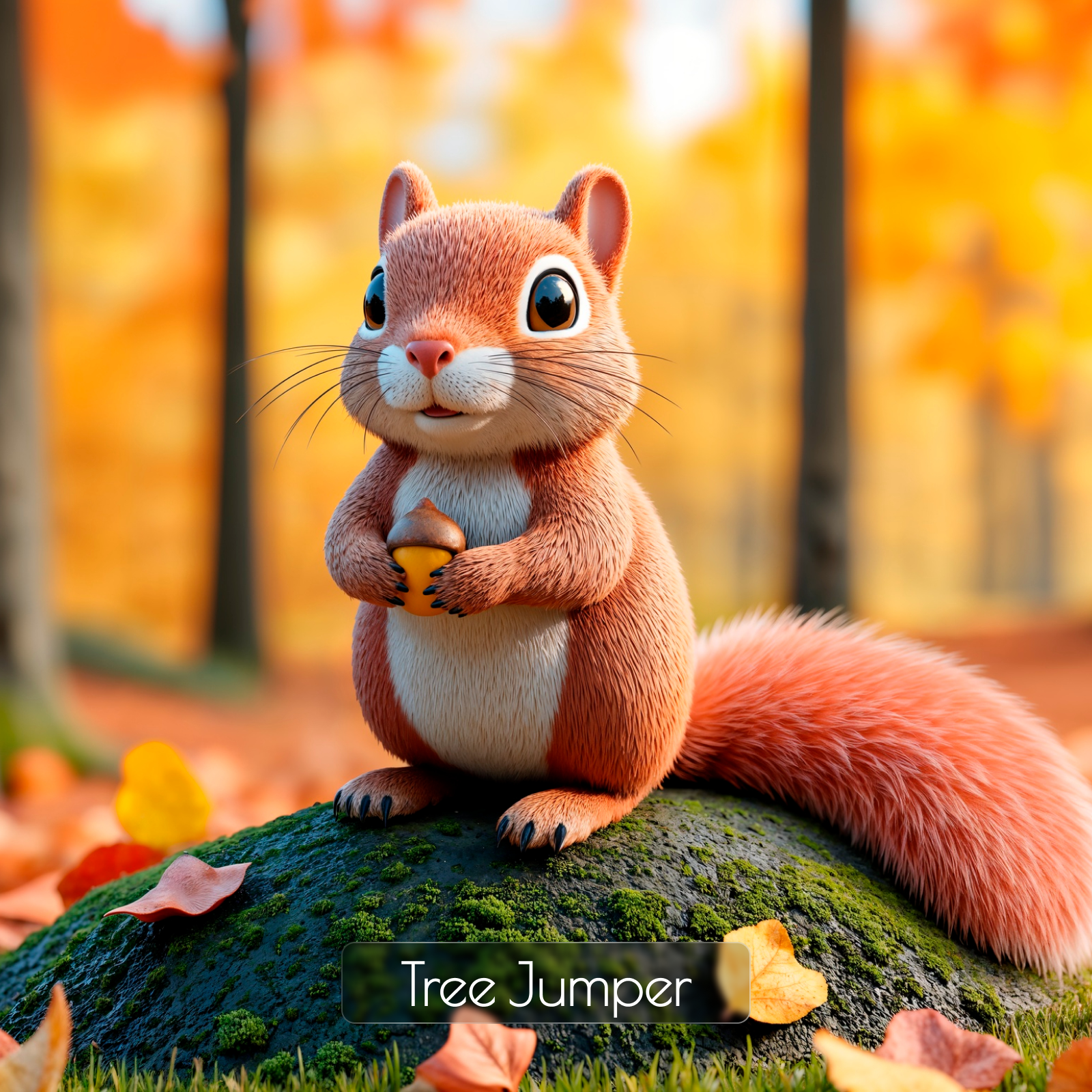 Squirrel the Tree Jumper 3d animation auth branding design graphic design illustrate illustration logo rebounds squirrel tree jumper tree squirrel typography ui ux vector warm up weeks warm up