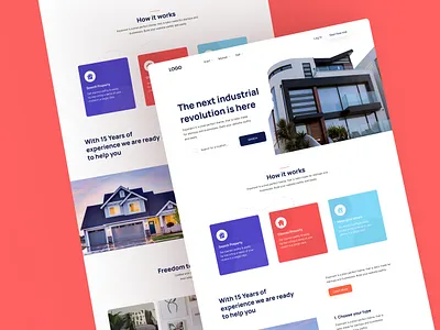 Real estate website || Landing Page clean ui commercial real estate figma design housing website landing page modern website property listing property management real estate agency real estate platform real estate website responsive web ui ux design web design website ui
