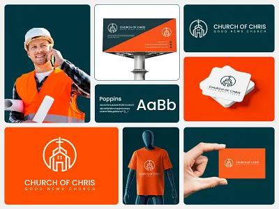Church of Christ Logo Design & Brand Identity | Modern Christian brand design brand identity brand style guidelines branding christian logo church logo church real estate church real estate logo cross logo graphic design logo logo design logo designer logomark logos minimalist logo property logo real estate logo
