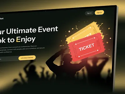 Event Booking Landing Page Design booking system business website concert booking email signup landing event booking event business event management ui event marketing event registration event website landing page lead generation page marketing funnel marketing website online ticket sales ticket booking web design