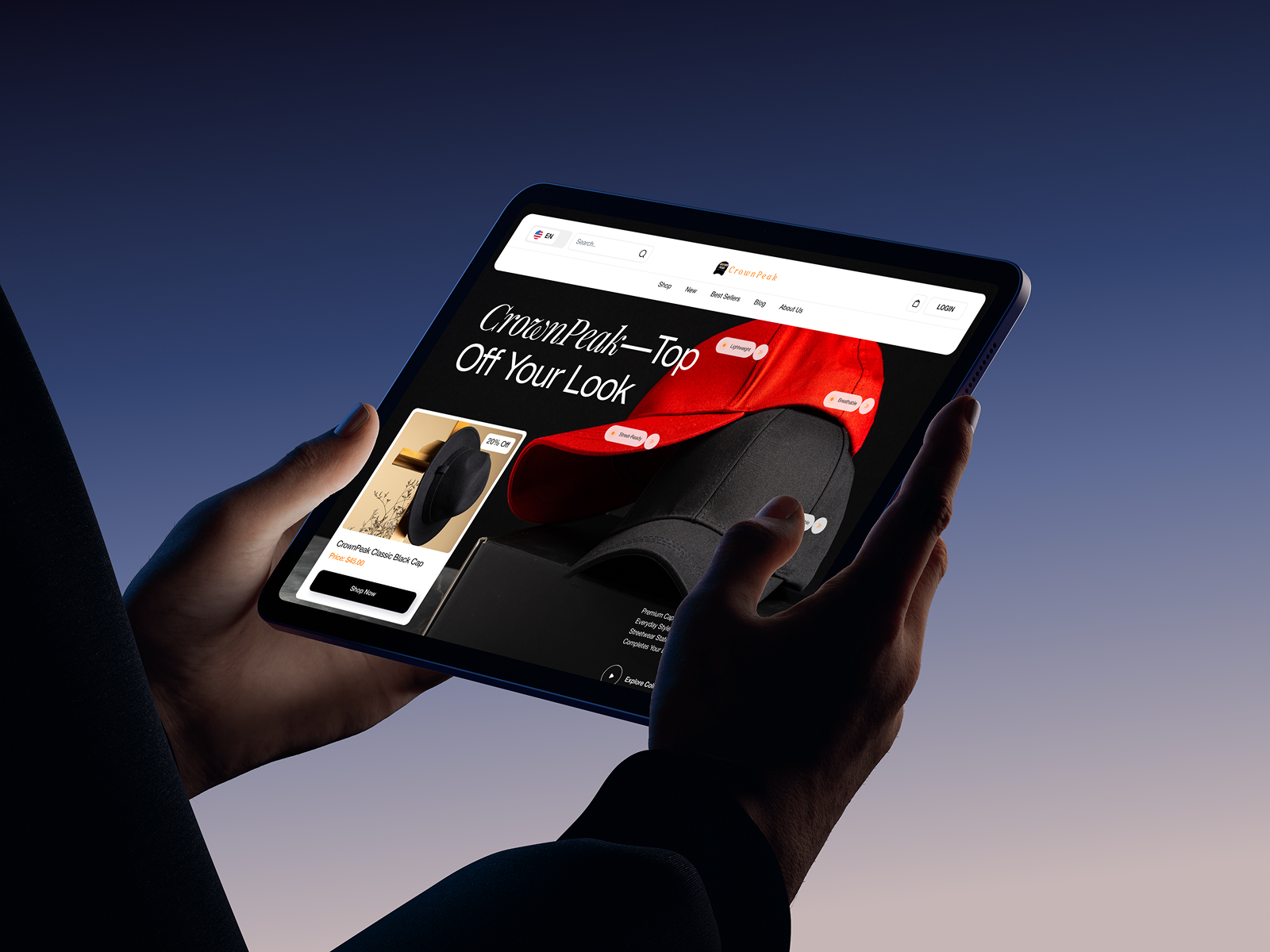 Example of Urban Headwear Store & Cap eCommerce Web Design