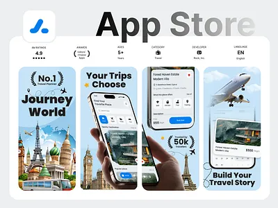 App Store Screenshots - Travel Planner App app redesign app screenshots app screenshots design app store app store optimization app store preview app store screenshot app store screenshots app store visuals apple store appscreens mobile app play store screenshot playstore screenshot screenshot design screenshots screenshots for app store travel travel app