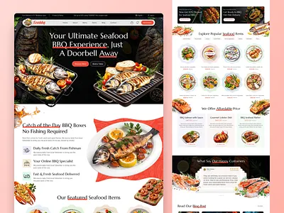 Restaurant Seafood BBQ Website food ordering website food saas food saas website food website landing page design online food ordering restaurant management software restaurant saas website resturant website saas seafood seafood bbq seafood website ui ui design ui ux design uiux website design