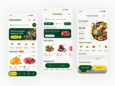 Grocery mobile app design mobile app