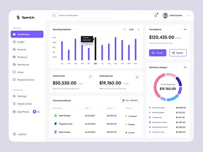 Fintech Dashboard bank web app banking dashboard blockchain design crypto ui cryptocurrency portfolio finance finance dashboard financial app design financial dashboard fintech fintech webapp money transfer app online banking dashboard product design sales management dashboard web app ui website design