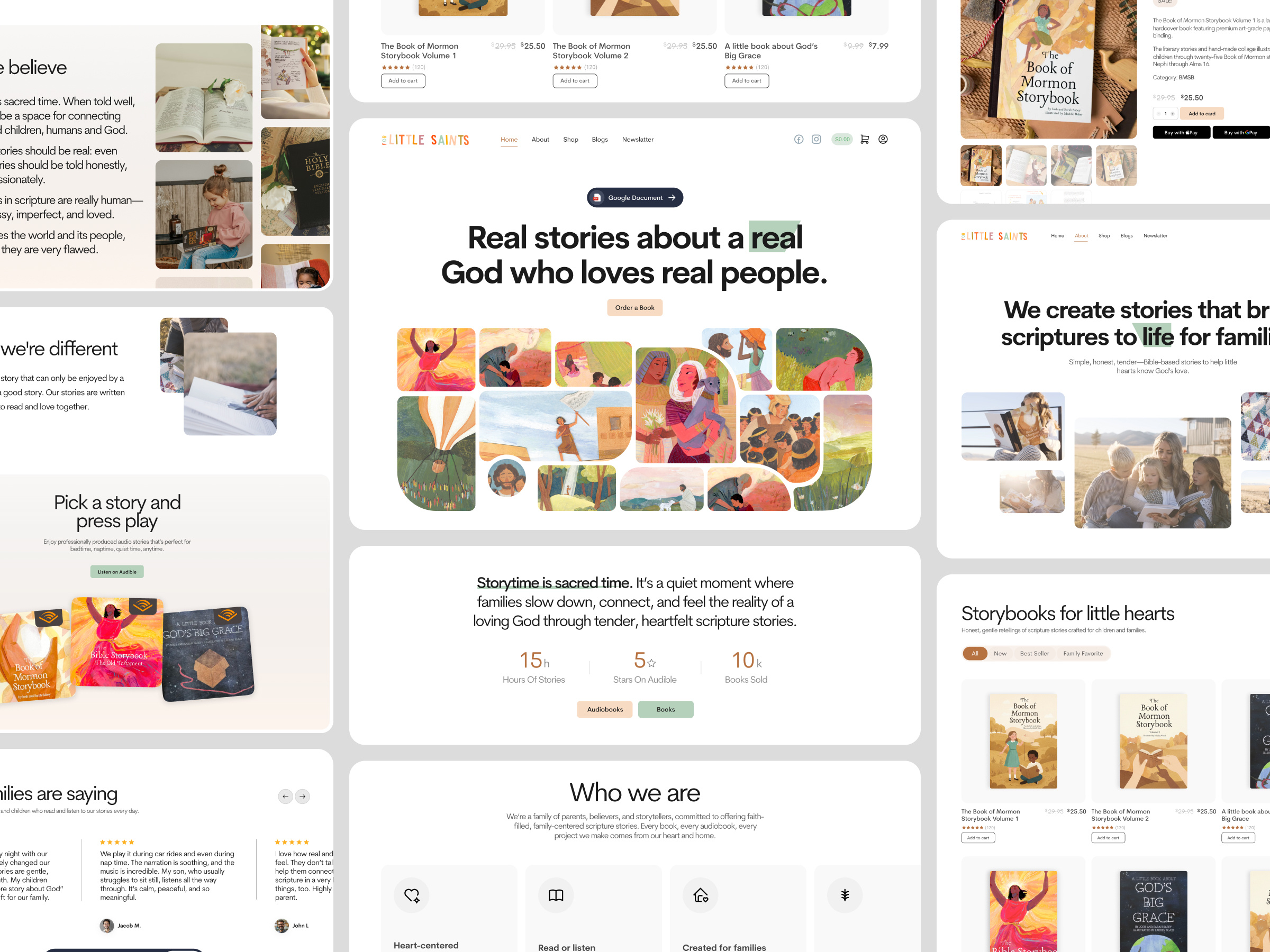 For Little Saint - Web design book christiandesign edtechdesign faithandfamily faithbaseddesign familyfriendlydesign figma figmadesign kidsstorytelling landingpage littlesaint minimaldesign parentingdesign saint scripturestories storytelling ui uiux