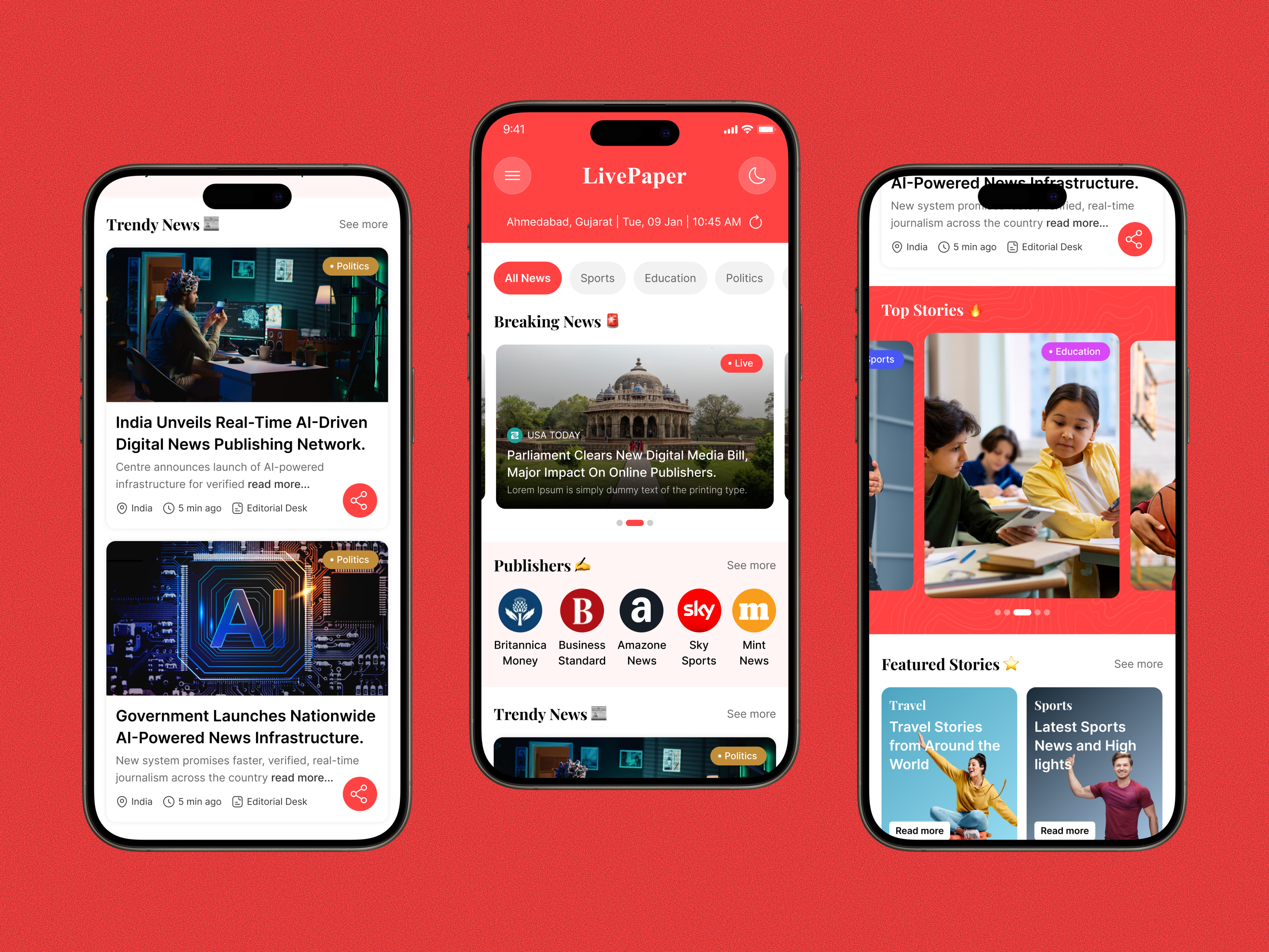 News Website UI Design aratical branding clean creative figma graphic design landing page layout logo minimal news pro design shopify social media social news typography ui ui ux ux website