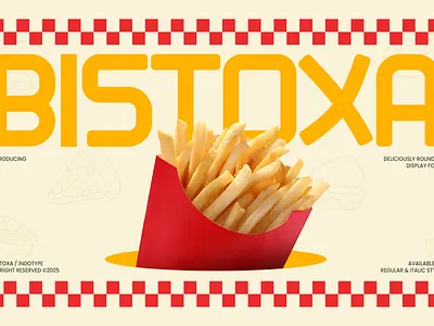 Bistoxa - Food Display Font branding font food graphic design modern typeface typography