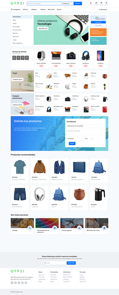 GYPSI Ecommerce ecommerce ui ux web