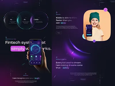 Web 3.0 - Kiddybank Landing Page banking desktop finance fintech fintech2023 gamified kiddybank landingpage modernweb modernweb3 spending tech uiux web3 web3fintech