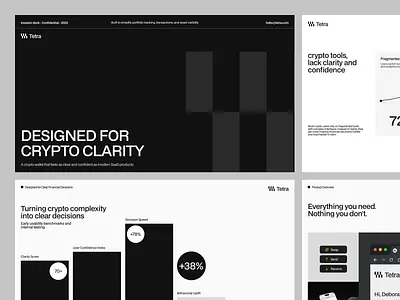 Tetra — Minimalist Crypto Wallet Pitch Deck Design crypto wallet fintech design investor investor presentation minimal design pitch deck presentation product storytelling product strategy saas design startup ui design ux design visual identity