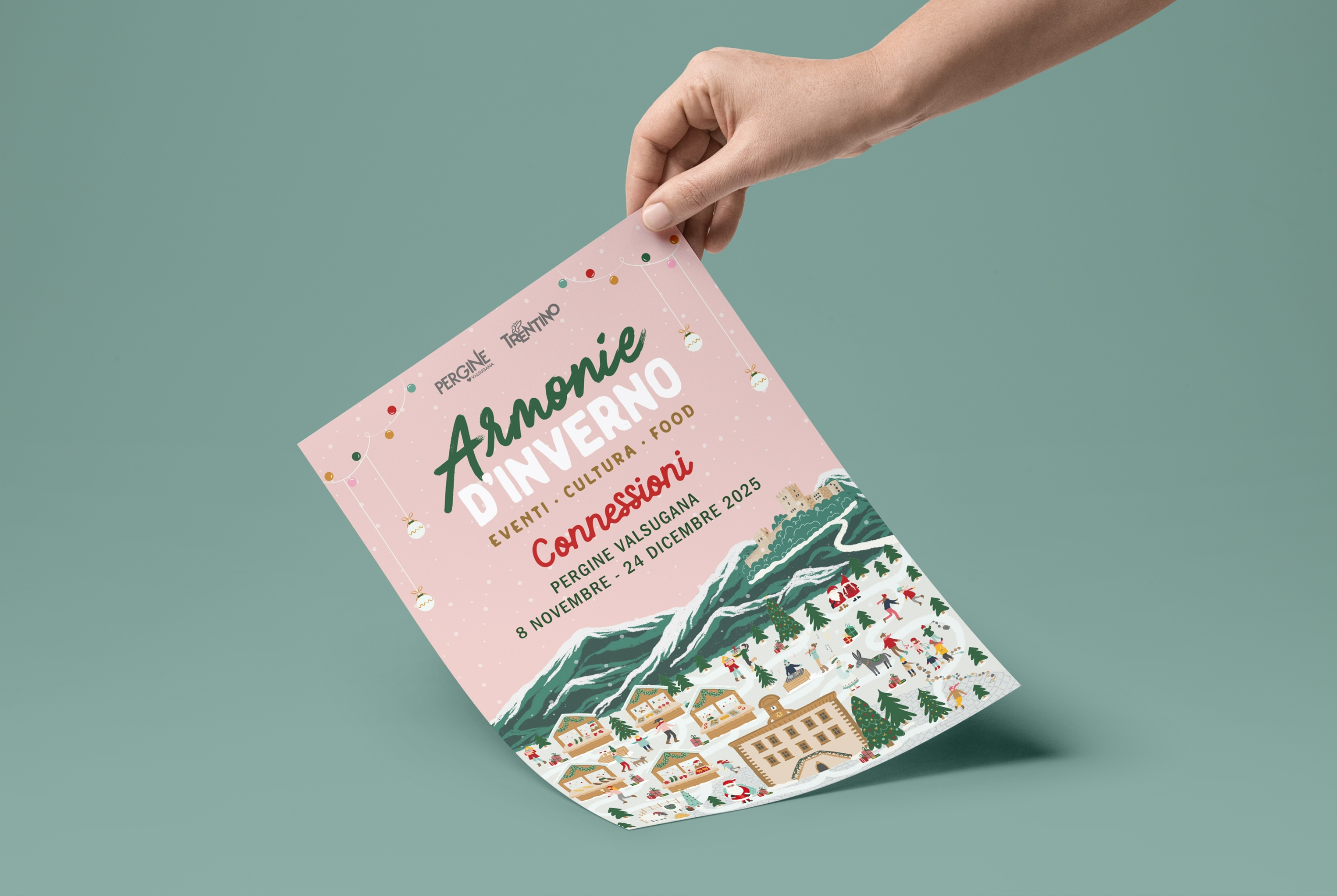 Christmas flyer with Italian illustrations christmas christmas flyer christmas illustration christmas illustrations cute illustration digital illustration flyer design flyer illustrations graphic design illustration illustrations illustrations design italian illustration italian illustrations postcard postcard design