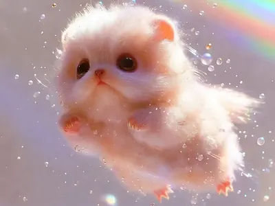 Little Furry Swimmer 3d animation motion graphics