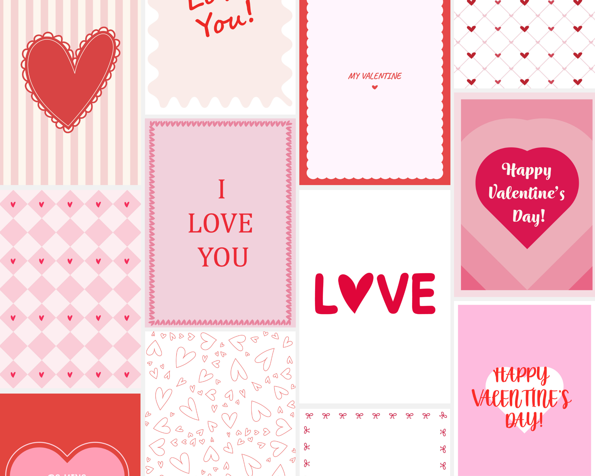 Minimalist Valentine’s Day Printable Cards art branding cartoon design digital digital product flat design graphic design happy valentines day illustration love theme minimal design pattern design pink aesthetic printable design romantic valentine cards valentines day valentines postcard