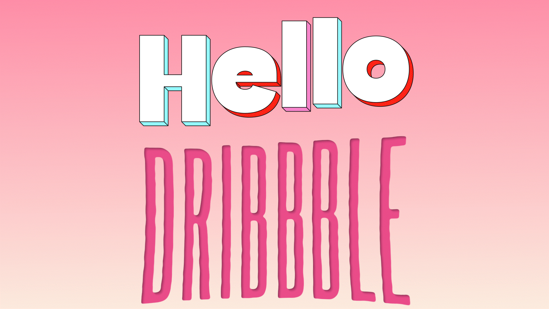 Hello DRIBBLE! 3d animation branding graphic design logo motion graphics
