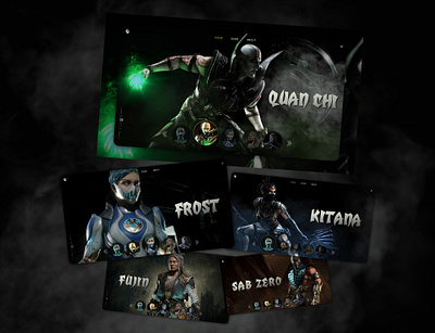 Character design for Mortal Kombat design figma game game design invite mk ui ux