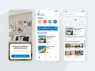 Mobile app design - Vacation Rental app branding design graphic design holiday illustration logo mobile app rental tour trip ui uiux ux vacation vector web app web design webpage website