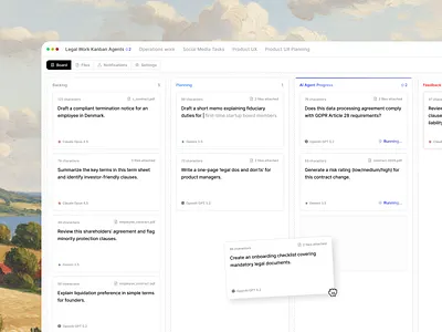AI Agents Kanban Board Product SaaS Design from Tommy Jepsen ai ai agent ai agents ai product ai saas kanban product design saas terminal