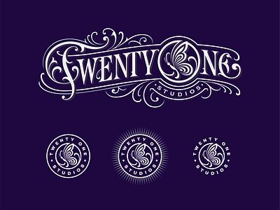 Twenty One Studios calligraphy design hand lettering lettering logo logotype twenty one studios type typography