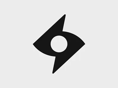 Thunderbolt + Eye Logo mark bold branding connections design eye human idea intelligent logo mark minimal outsource resources simple thunder work