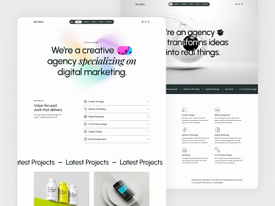 Nutshell — Creative Portfolio agency branding colorful design framer gradient illustration logo personal portfolio template ui ui design web design