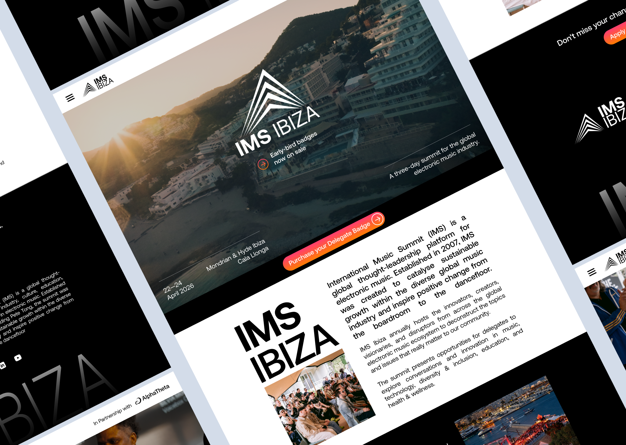International Music Summit Website Design modern website ui ux website