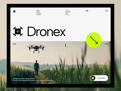 Dronex. Landing page. agriculture drone landingpage logo ui ux webdesign website