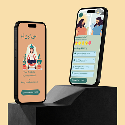 Mental Health App Activity UI Design | Nature Colors ui design ux design uxui designer