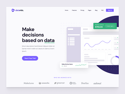 SaaS Landing Page - Analytics dailyui landing page saas ui ux