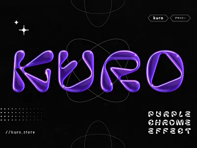 Purple Chrome Effect Bundle 3d branding chrome design gradient gradients graphic design illustration logo photoshop ui vector