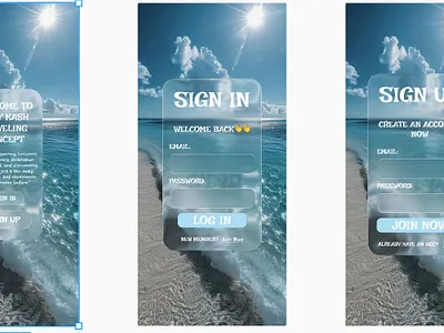 Landing Page & Sign Up Page Design For Adventure App app design app ui design asset design branding design figma figma app design figma ui ux form page design graphic design homepage design landing page design travelling app design ui ui ux ux ui web web design