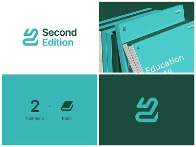 Book + 2 Logo Design book book logo book publishing bookstore education logo library logo logo study